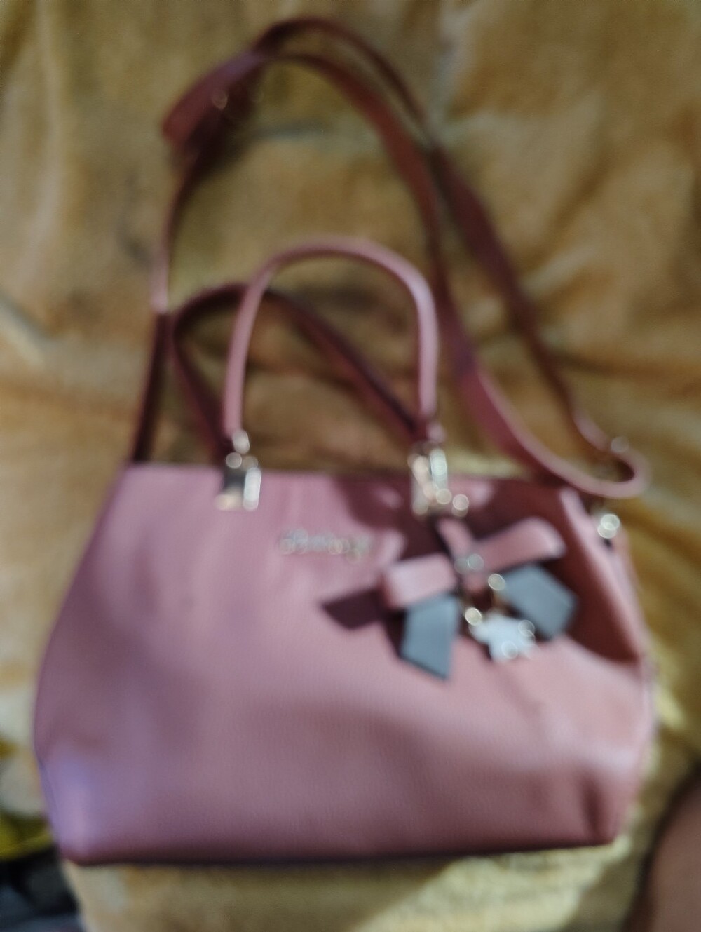 Women’s Pink Satchel Handbag - Unknown Brand